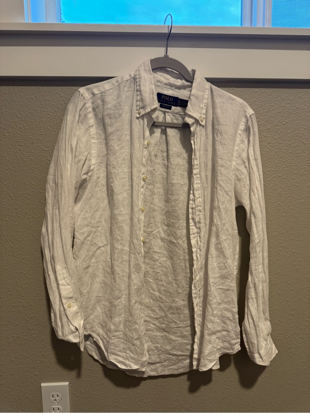 Polo by Ralph Lauren White Linen Button-Down Shirt size XS